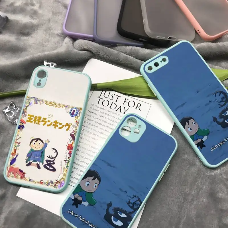

Ousama Ranking Of King Anime Cartoon Phone Case Blue Color Matte Transparent For iPhone 13 12 11 Mini Pro X XR XS Max 7 8 Plus