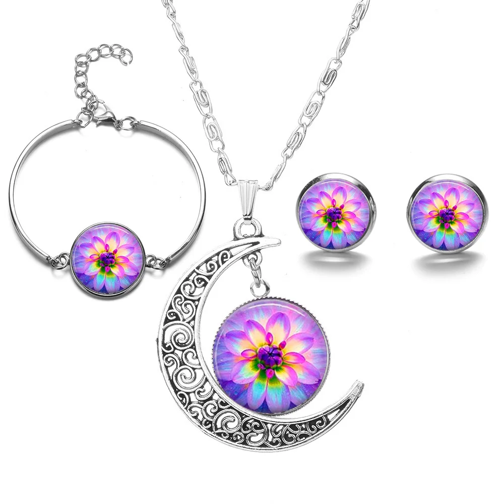 SONGDA цветной калейдоскоп Мандала Ювелирные наборы буддизм символ ом мандала