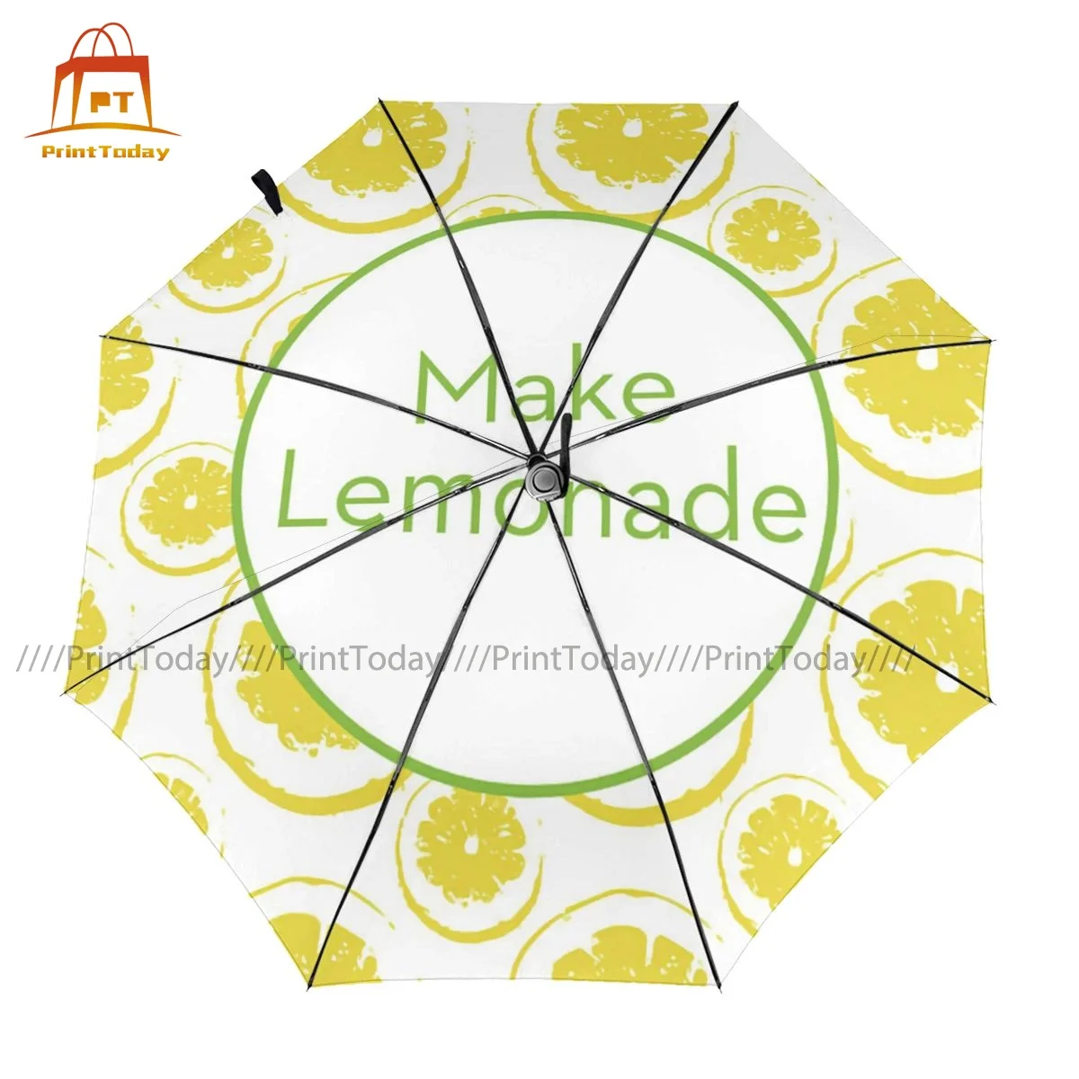 

Lemonade Umbrella Auto Wind Proof Umbrella Creative Painting Fishing Portable Umbrella