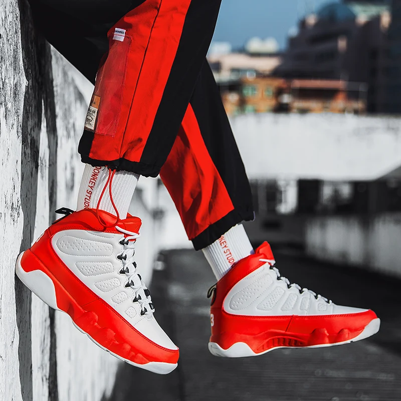 

Mens Retro Basketball Shoes Comfortable High-top Basketball Sneakers Lace-up Sports Gym Ankle Boots Shoes Zapatillas De Hombre