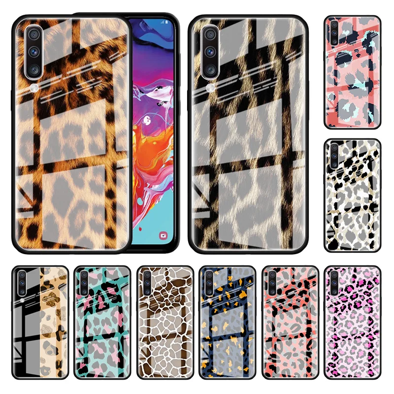 

Tiger Leopard Print Glass Case For Samsung Galaxy A70 A50 A51 M51 A20 A10 A11 A31 A71 M31 M21 M11 Tempered Phone Covers