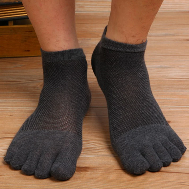 

Pure Cotton Five Finger Ankle Socks Mens Sports Breathable Comfortable Shaping Anti Friction No Show Socks With Toes