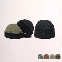 autumn winter warm plush thick beanie hat men women double sided fashion all match landlord caps windproof skullies skullcap