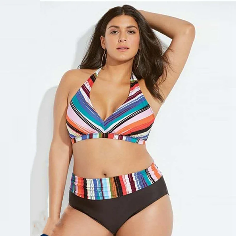 Сексуальный купальник бикини с лямкой на шее для женщин женский танкини в