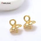14k позолоченные латунные металлические жемчужины крепление Подвески Bails DIY ювелирные аксессуары