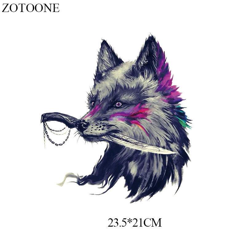 ZOTOONE, милые животные, железные передачи, одежда, волк, панда, собака, патч, наклейка, сделай сам, дети, термо, передача тепла, футболка с принтом G
