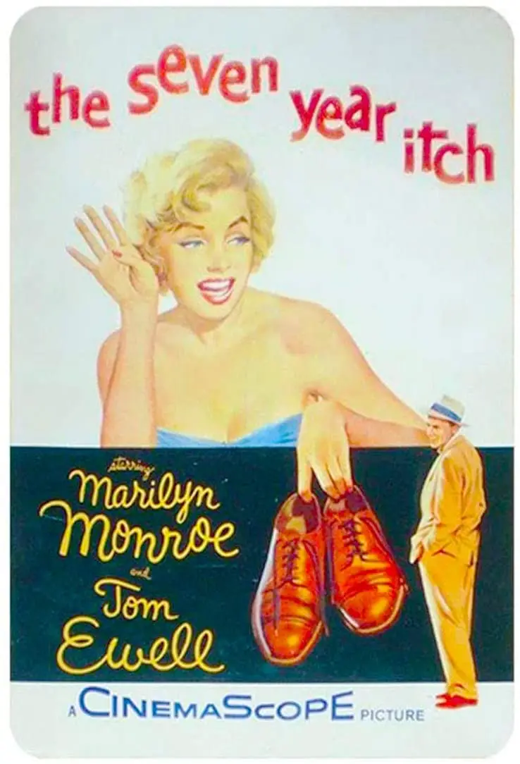 

MAIYUAN Metal Vintage Tin Sign DecorThe Seven Year Itch Sign/Plaque Family Decor Sign,12" X 8"