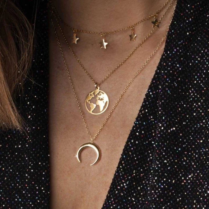 19 видов стилей богемные ожерелья для женщин винтажное Золотое серебряное