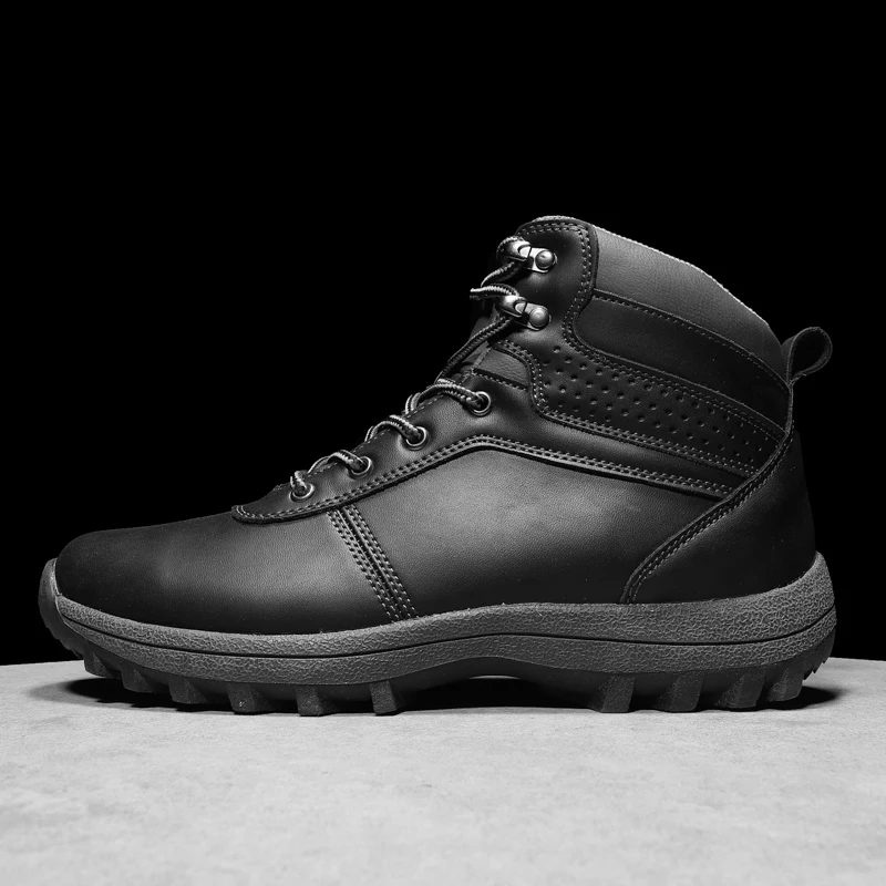 Кроссовки мужские и женские кожаные походная обувь средней высоты