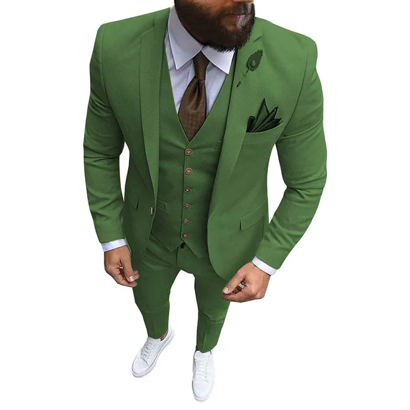 Новый розовый мужской костюм из 3 предметов официальный деловой облегающий