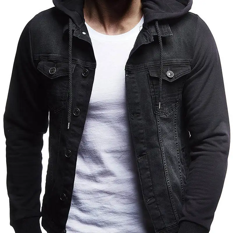 Новые джинсы мужские куртки с капюшоном осенние джинсовые пальто для мужчин