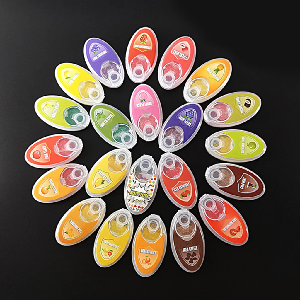 

100pcs Mix Fruit Flavor Menthol Capsule Mint Beads Explosion Pops Cigarette Filter Brush Ball for Smoking