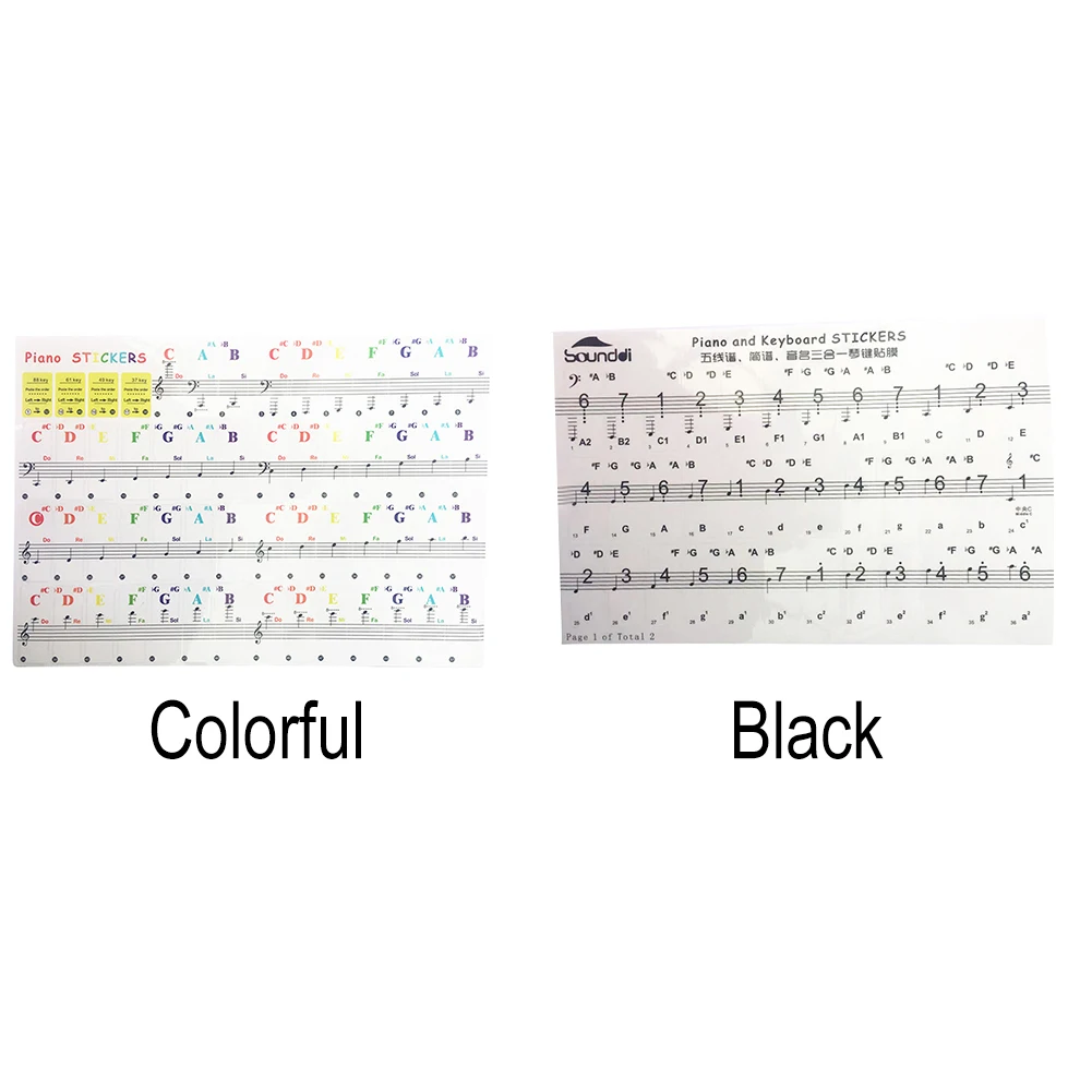 Универсальная прозрачная наклейка для клавиатуры в форме рояля наклейки заметок