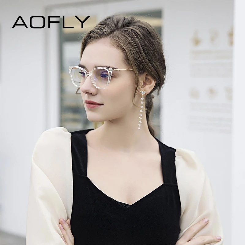 

Очки в ретро стиле «кошачий глаз» для мужчин и женщин, Модные оптические аксессуары для чтения с защитой от синего света, UV400