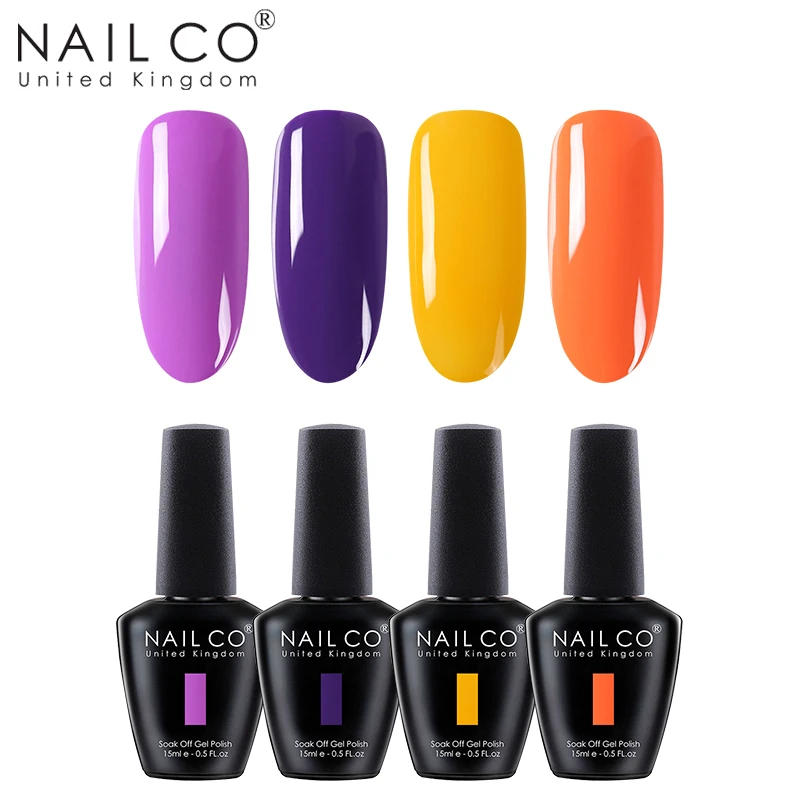 ZH32 NAILCO 4 шт. 15 мл Гель-лак для ногтей гибридный УФ-лак светодиодный замочить краска собственного приготовления гель УФ-гель Полупостоянный праймер Эмаль Гель - Цвет: ZH32