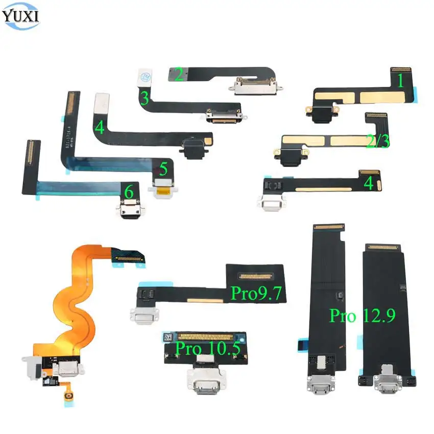 

USB-разъем YuXi для зарядки, док-станции, гибкий кабель для передачи данных для iPad 2, 3, 4, 5, 6, Air 2, для Mini 1, 2, 3, 4 Pro 9,7, 10,5, 12,9