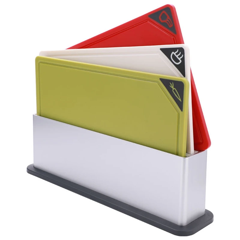

AC86 -Non-Slip Cutting Board Set with Storage Case,Classification Cutting Board for Vegetable,Fruit,Meats&Bread,4Pcs/Set