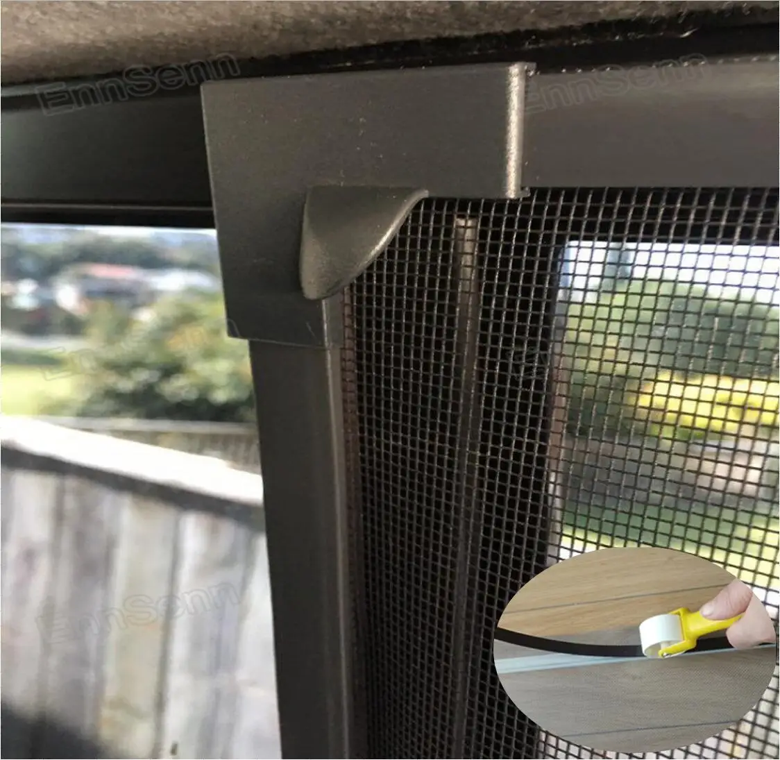 Adjustable DIY Customize Magnetic Window Screen windows for Motorhomes Removable Washable Invisible Fly Mosquito Screen Net Mesh