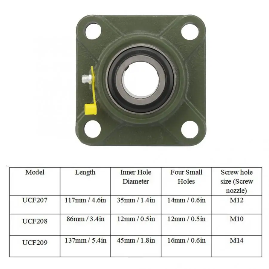 Подшипник 1 шт. квадратный подшипник 4 втулки вставной с литым корпусом осевой