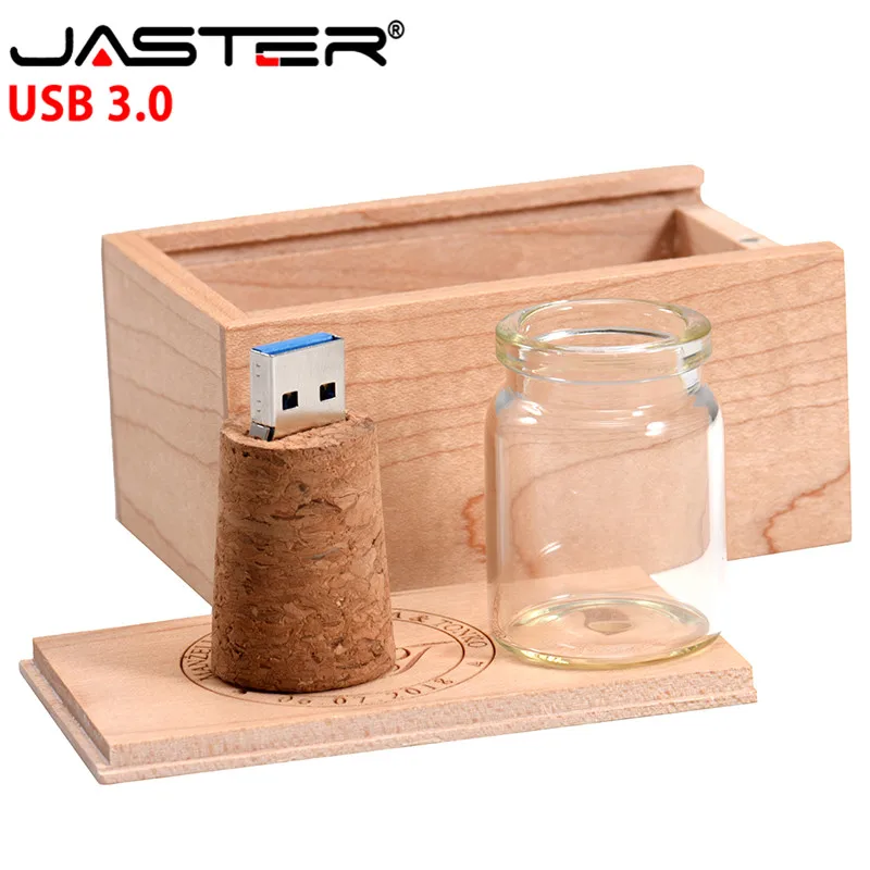 Деревянная коробка слайдер JASTER USB 3 0 + дрифтовая бутылка модель флэш накопителя 4