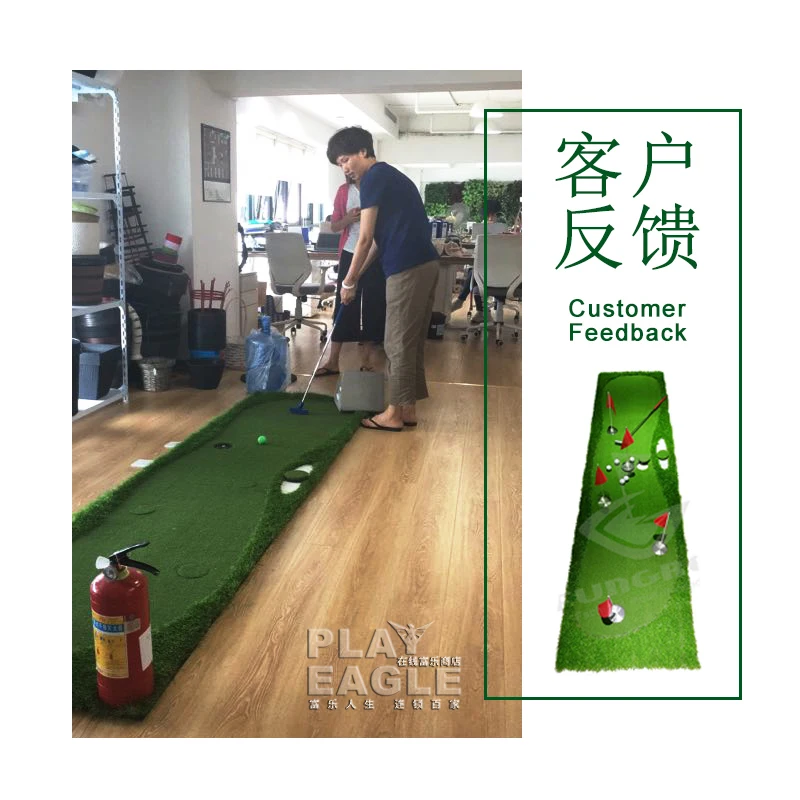 Fiyat FUNGREEN 5 Delik Kapalı Golf Vuruş Yeşil 75x300 Cm Kapalı Açık Eğitim Atıcı Mat Uygulama Koyarak Yeşil Ev Kullanımı