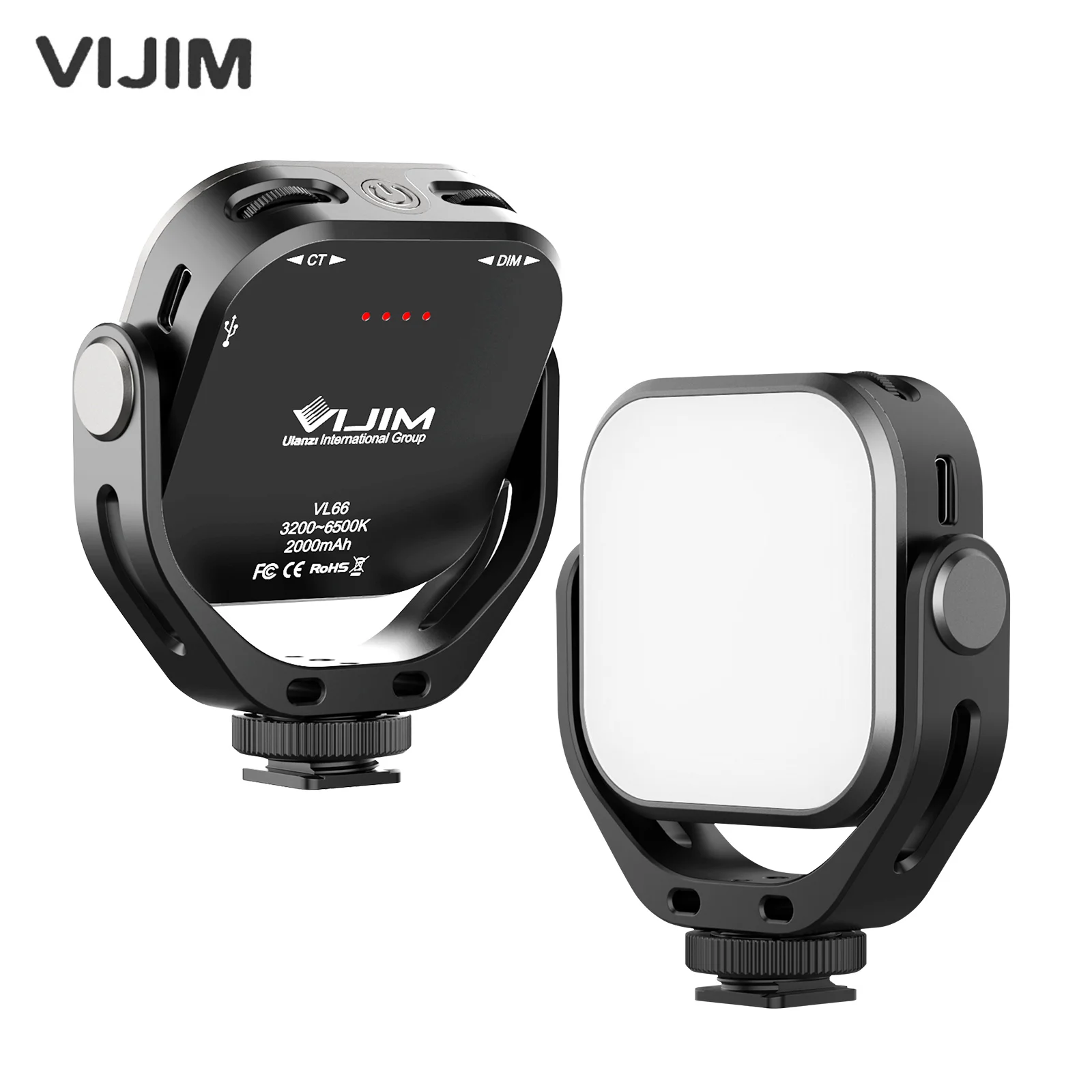 VIJIM VL66 мини видео светодиодный светильник CRI95 3200K-6500K Плавная диммируемая с