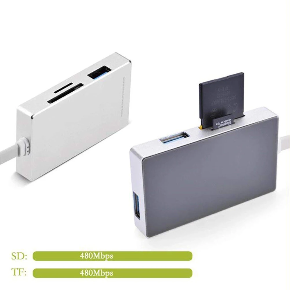 Концентратор USB Type C Thunderbolt 3 адаптер с HDMI 4K зарядными портами 2 0 Micro SD/TF кард ридер