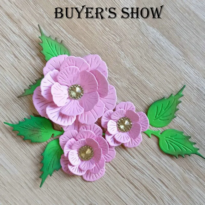 5 шт. цветок сшитые металлические режущие штампы Рождество Новый трафарет для DIY