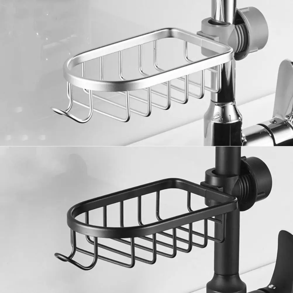 

Household kitchen sink hanging faucet bathroom hollow shelf storage rack organizer Water Basket Pool Rag Sponge Storage Rack