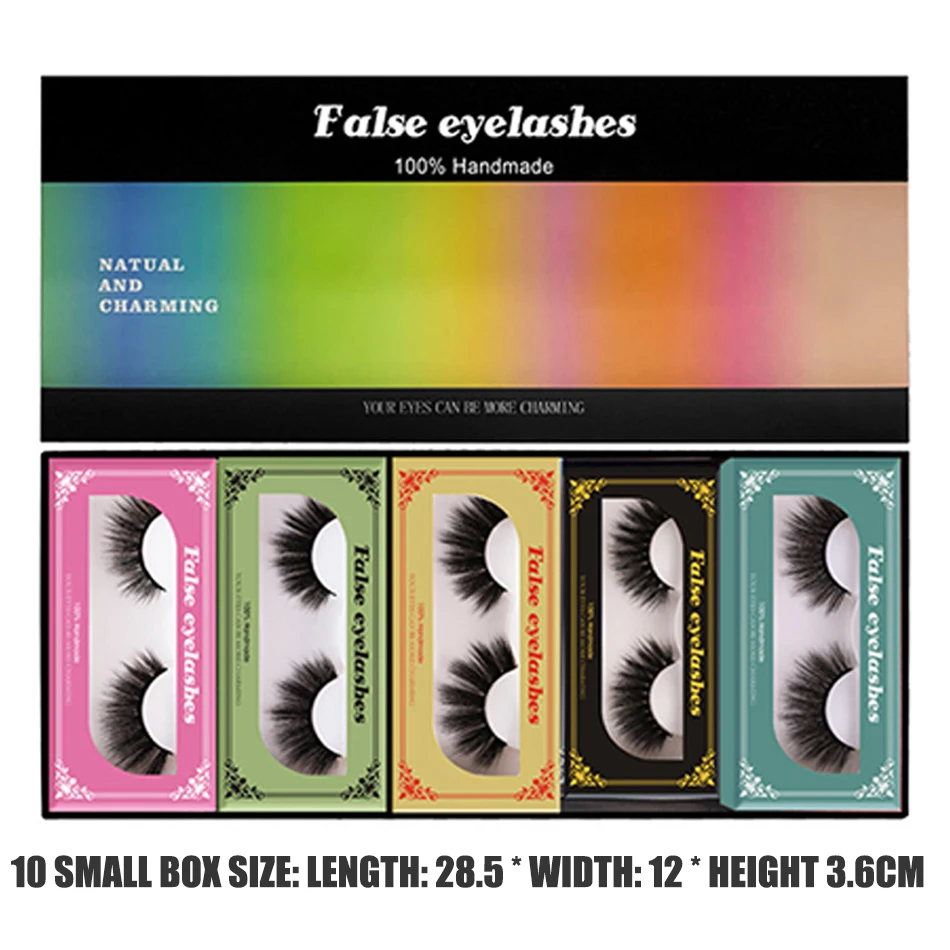 Новые светильник кие и мягкие нано-ресницы 3 пары накладных ресниц 5D из норки