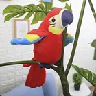 Электронный говорящий попугай, плюшевые игрушки, милая говорящая и записывающая Ретрансляция, машущие крылья, электрическая птица, мягкая плюшевая игрушка, детская игрушка