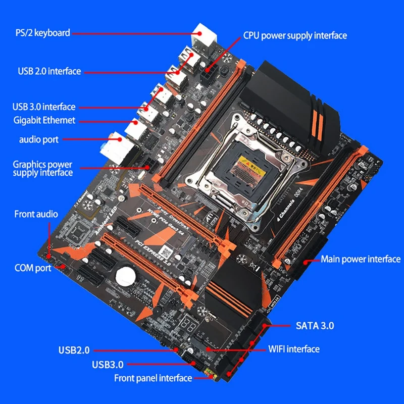 Набор материнской платы X99 со стандартным планшетом V3 CPU + 8G DDR4 RAM E5-2620 Pin