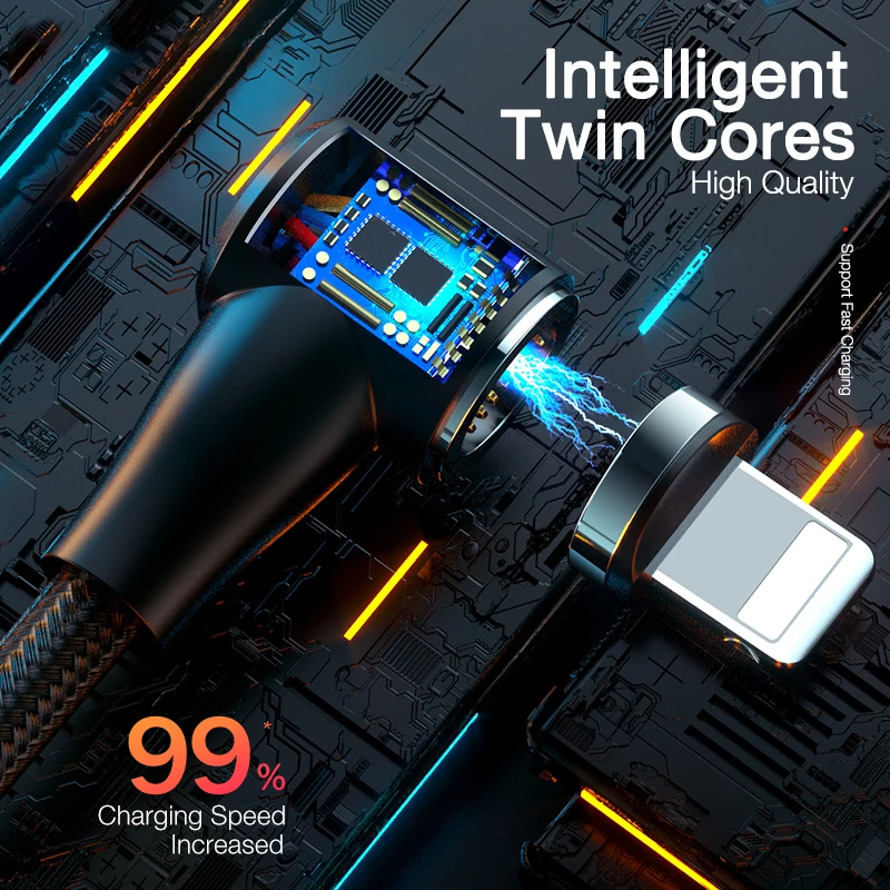 Магнитное зарядное устройство кабель Micro USB Type-C для iPhone 12 11 MAX Xiaomi Redmi Note 10 Pro