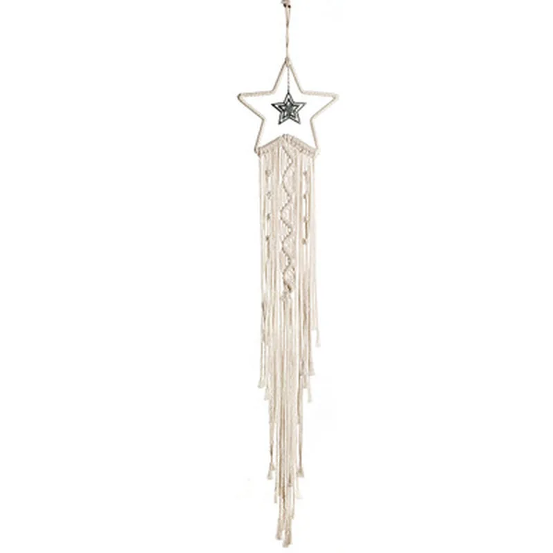 

Hand Woven Cotton Rope Star Tassel Tapestry Wall Decoration Tapestry Wall Hanging Room Decor Aesthetic