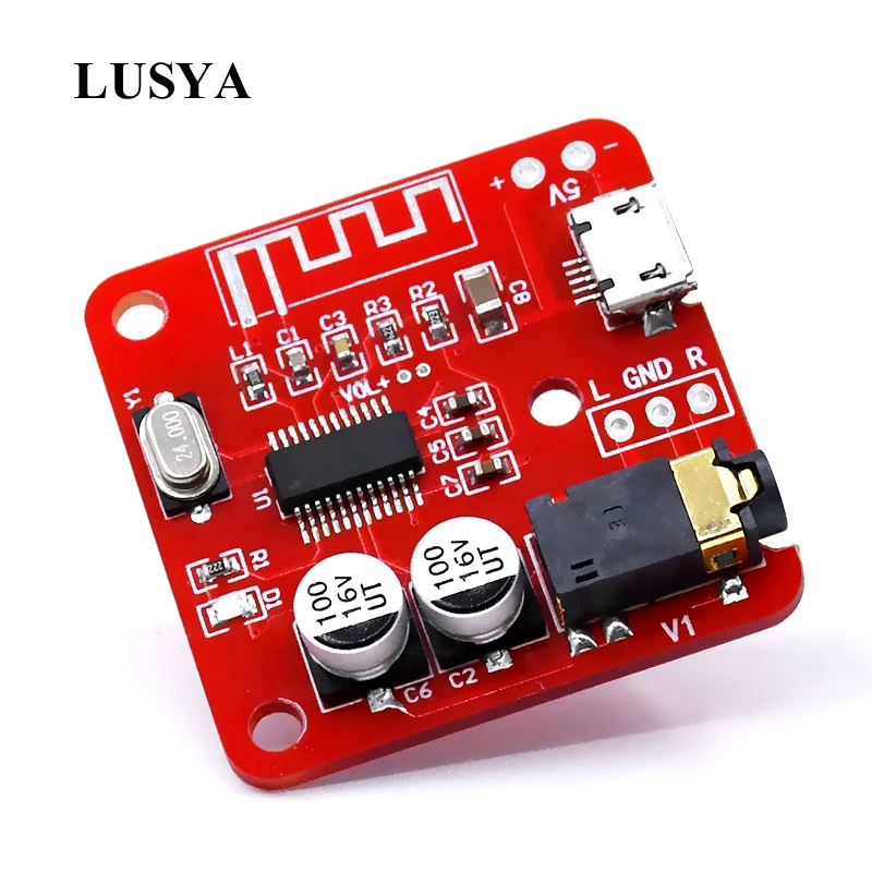 Миниатюрная Плата усилителя мощности Lusya Bluetooth 4 2 без потерь 5 в постоянного
