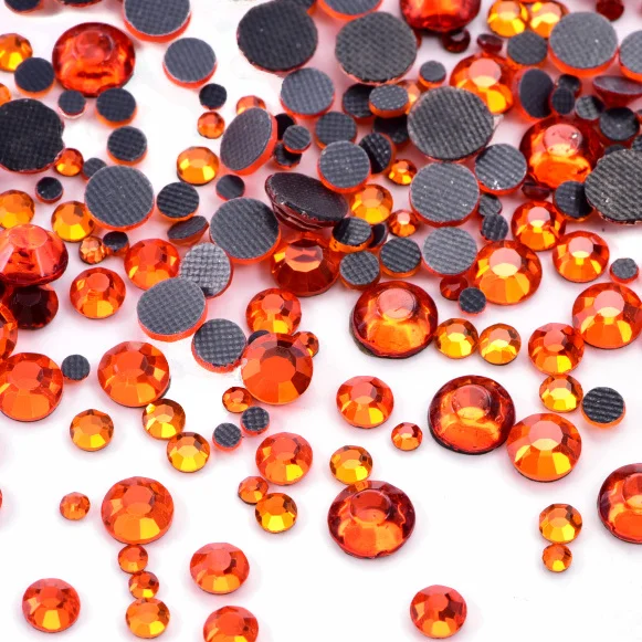 Orange 1000 шт Разноцветные стразы DMC горячей фиксации с плоским основанием DMC горячей фиксации стразы DMC украшения для одежды E7082 - Цвет: Orange