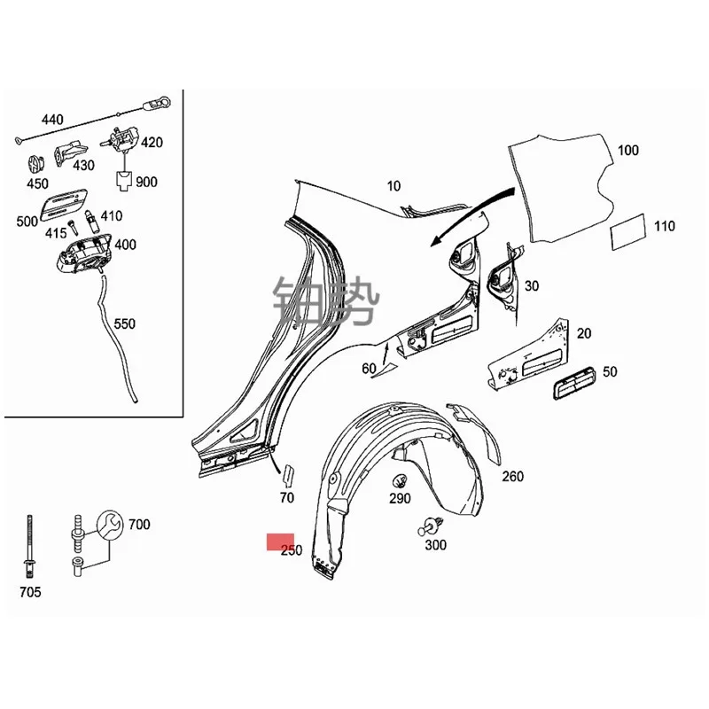 Брызговики накладки на задние колеса крылья 2009-mer ced esb enzE220 E250 E300 W212 покрытие для