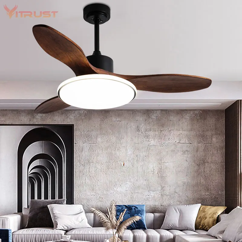 Креативный потолочный вентилятор из натуральной кожи с пультом дистанционного