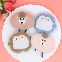 10pcslot cartoon plush pink sheep penguin patches diy cotton filled children headwear clothing accessories plush decorations