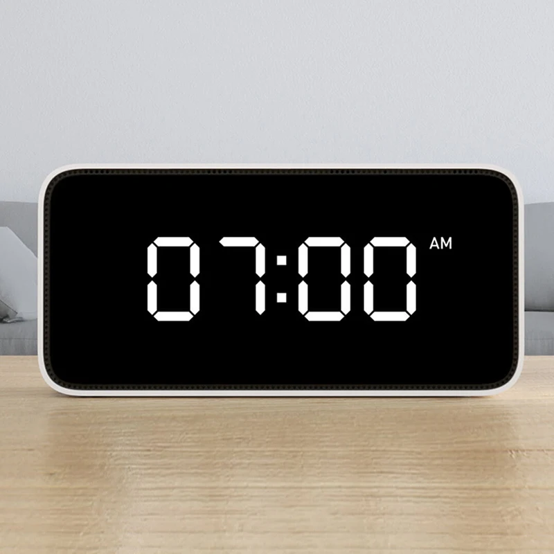 Xiaomi Xiaoai Smart Alarm Clock AI Voice Broadcast ABS Table Dersktop Clocks AutomaticTime Calibration Mi Home App | Электроника