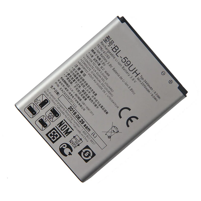 Оригинальный мини-аккумулятор G2 для LG G2mini D410 D315 D618 D620 D620R D620K F70 BL-59UH 2440mAh BL59UH |