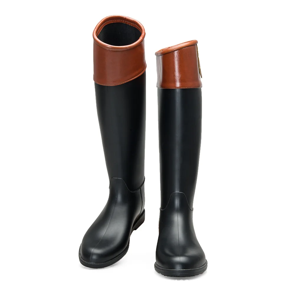 Классические модные осенне-зимние сапоги До Колена Для Женщин однотонные
