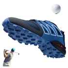 Для мужчин Обучающие приспособления для игры в гольф кроссовки Обувь с дышащей сеткой спортивная обувь на плоской подошве; Мягкая мужская обувь на открытом воздухе Гольф спортивной обуви большой Размеры US12.5