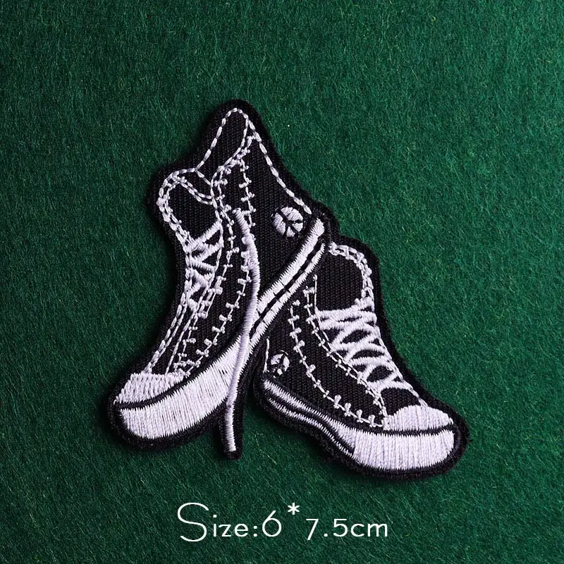 

DIY Embroidery Patch Iron On Patches On Clothes Embroidered Patches Heat-adhesive For Clothing Punk/Skull Patch Dream On Stripes