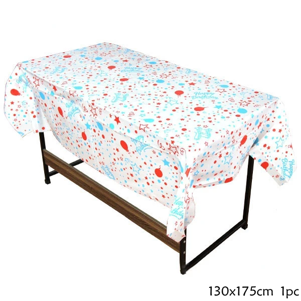1pc tablecloth B 1 Набор «С Днем Рождения» серии одноразовая посуда Позолоченные бумажные соломинки/салфетки/чашки/тарелки для дома дети день рождения украшения - Цвет: 1pc tablecloth B