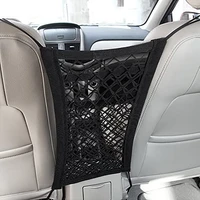 car mesh organizer seat back net bag barrier of backseat pet kids cargo tissue purse holder driver storage netting pouch