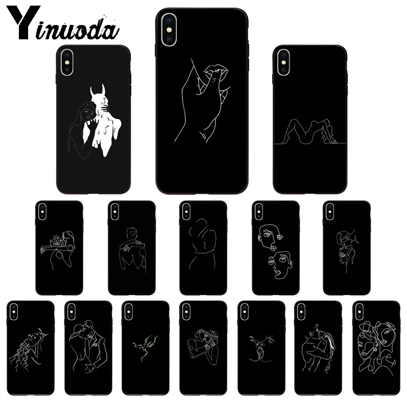 

Yinuoda Minimalist style series lines TPU Soft Silicone Phone Case for iPhone 5 5Sx 6 7 7plus 8 8Plus X XS MAX XR 11 11pro max