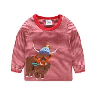 Autumn Girls Cotton T shirts Long Sleeve Tops 2021 Cotton Cartoon Animals Spring Kids T shirts Baby Clothing Girls T shirts