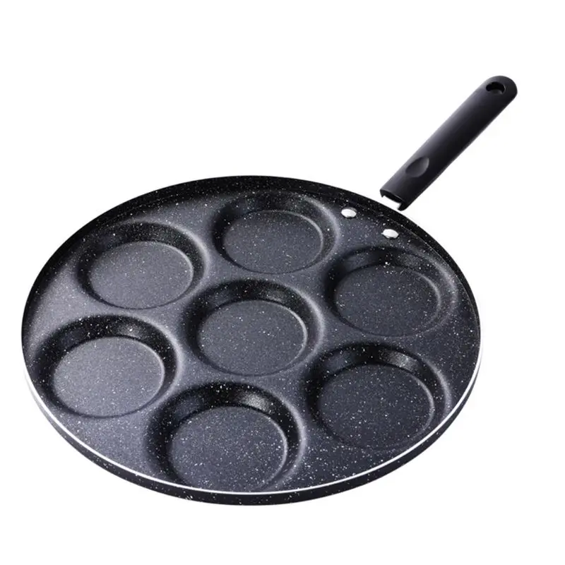

7 Holes Eggs Frying Pot Omelet Pan Non-stick Egg Pancake Steak Omelette Pans Kitchen Cooking Breakfast Maker