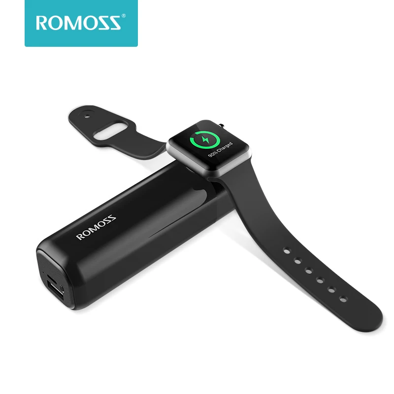 Беспроводное зарядное устройство Romoss iRoll 3250 мАч для Apple Watch два порта 2 А выход